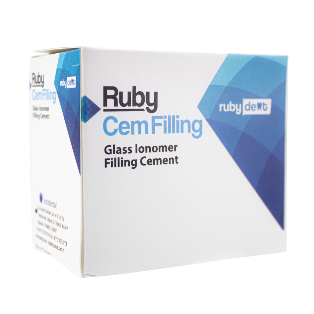 Ionómero de vidrio restauración RubyCem Filling Incidental