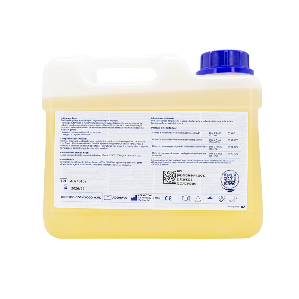 Detergente enzimático para Termodesinfectadora Sanifizer Enzymatic Euronda