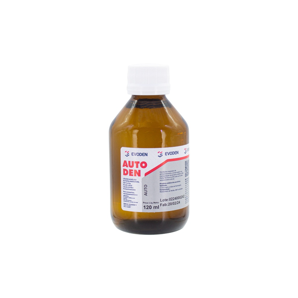 Líquido monómero para acrílico Autocurado Autoden 120 ml Evoden