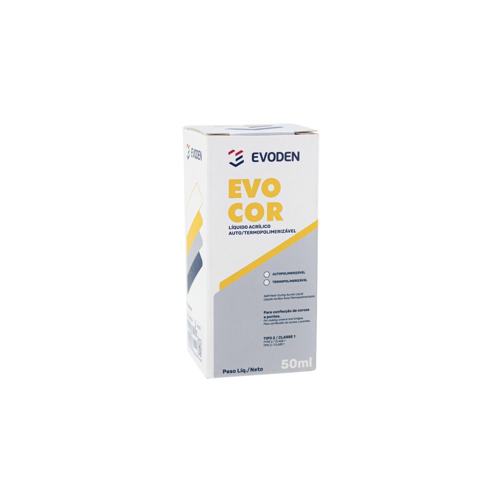 Líquido monómero para acrílico Termocurado Evocor Crosslink 50 ml Evoden