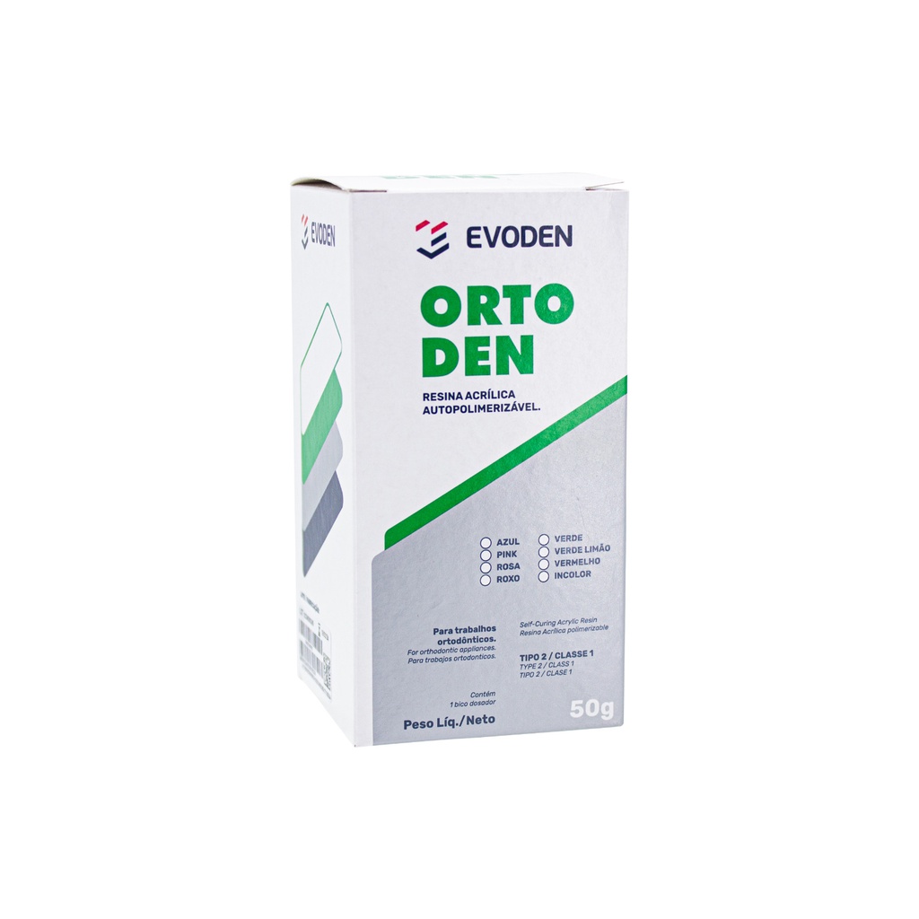 Resina acrílica Autocurado ortodoncia Ortoden 50 gr Evoden
