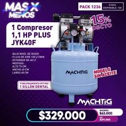 [PACK1236] 1 Compresor 1,1 HP PLUS JYK40F Machtig