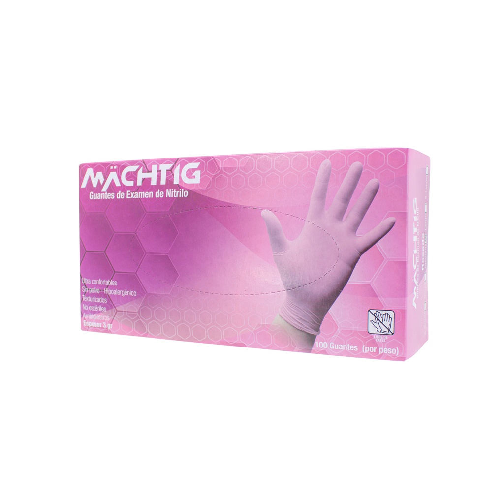 Guantes de Nitrilo Rosado R2 Machtig