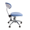 Taburete con respaldo ergonómico base metálica 338B PRO Anle
