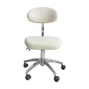Taburete con respaldo ergonómico base metálica 338B PRO Anle