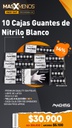 10 Cajas Guantes de Nitrilo Blanco Machtig