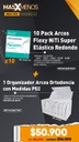 10 Pack Arcos Flexy NiTi Super Elástico Redondo + 1 Organizador Arcos Ortodoncia con Medidas Orthometric P02