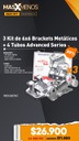 3 Kit de 6x6 Brackets Metálicos con 4 Tubos Advanced Series Orthometric