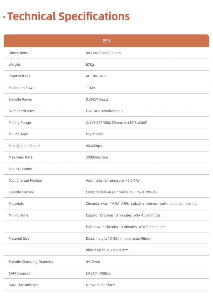 Fresadora P53 Dry UP3DTech