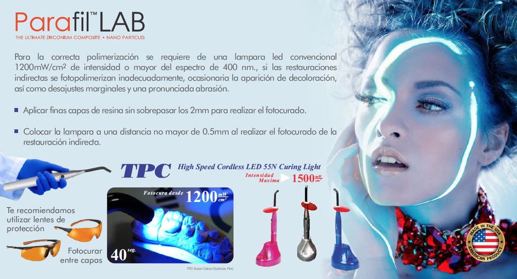Resina Parafil Lab con Zirconio Prime Dental