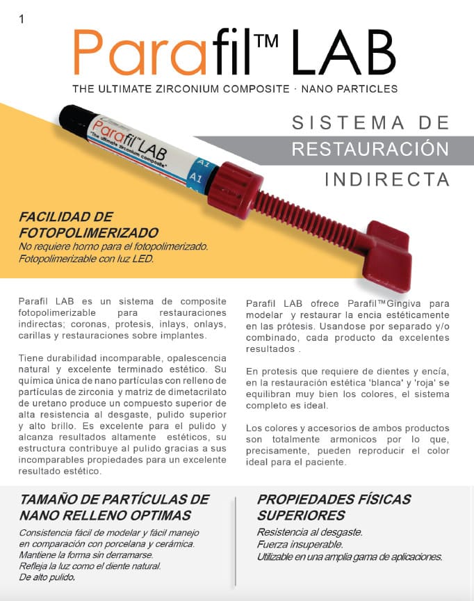 Resina Parafil Lab con Zirconio Prime Dental