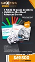 1 Kit de 10 Casos Brackets Metálicos (B+LM+A) Advanced Series Orthometric