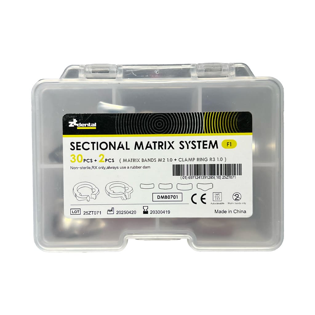 Set de 30 Bandas Matriz preformada con Clamps Resina F1 ZT Dental