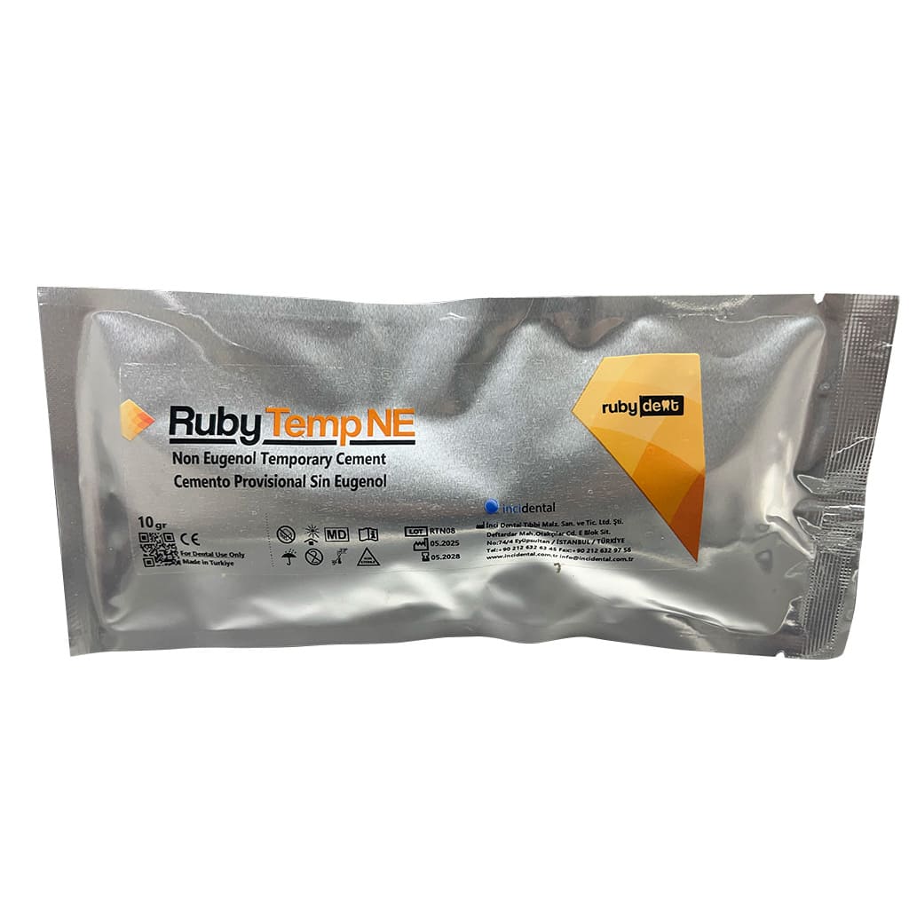 Cemento dual provisional sin eugenol RubyTempNE Incidental