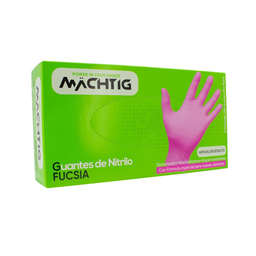 Guantes de Nitrilo Fucsia Machtig