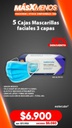 5 Cajas Mascarillas faciales 3 capas Watercube Keteng Medical