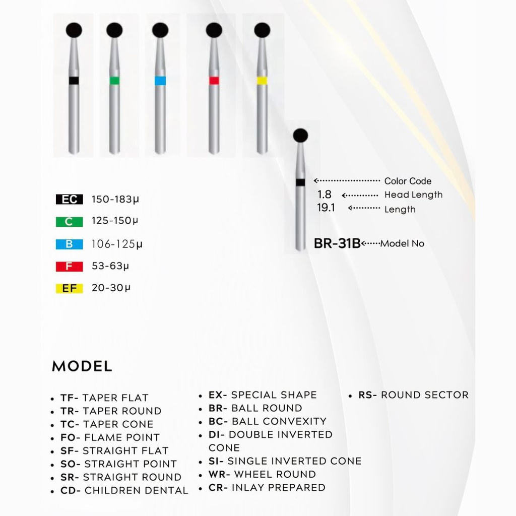 Fresa de Diamante CF FG x 5 Westcode