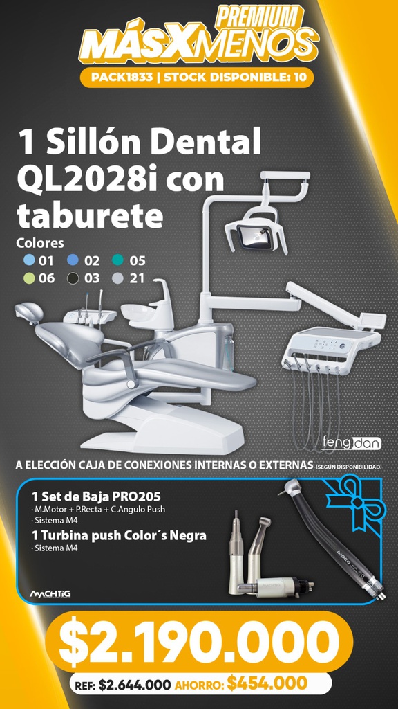 1 Sillón Dental QL2028i Fengdan + Regalos