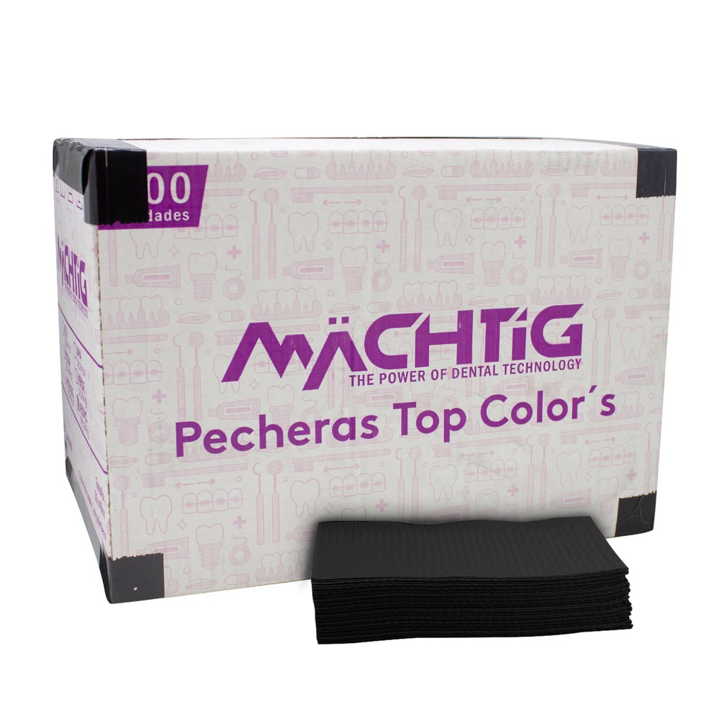 Pecheras Servilletas Color´s Premium Pro-Guard II Negra Machtig