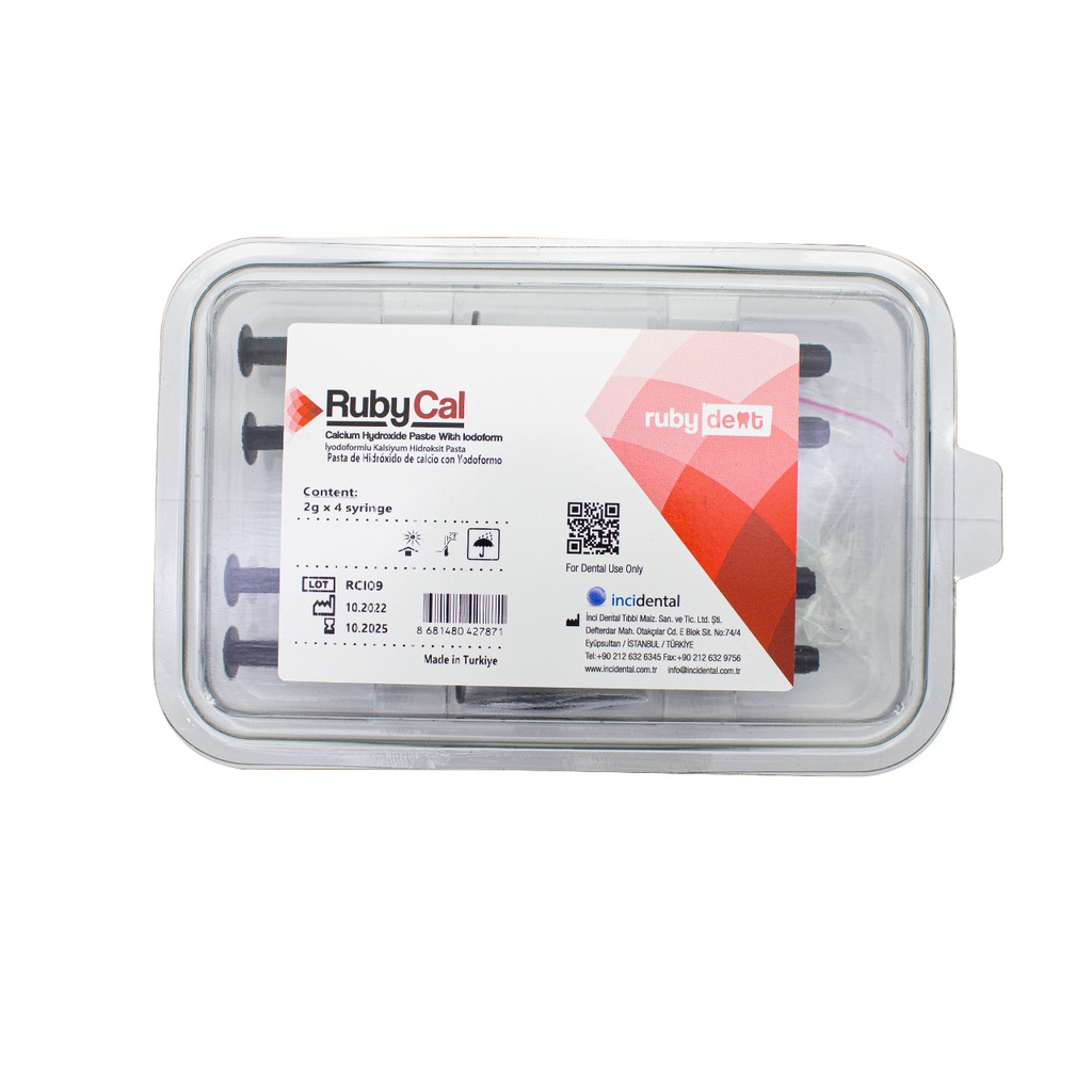 Pasta Hidróxido calcio con yodoformo x 4 RubyCal Incidental