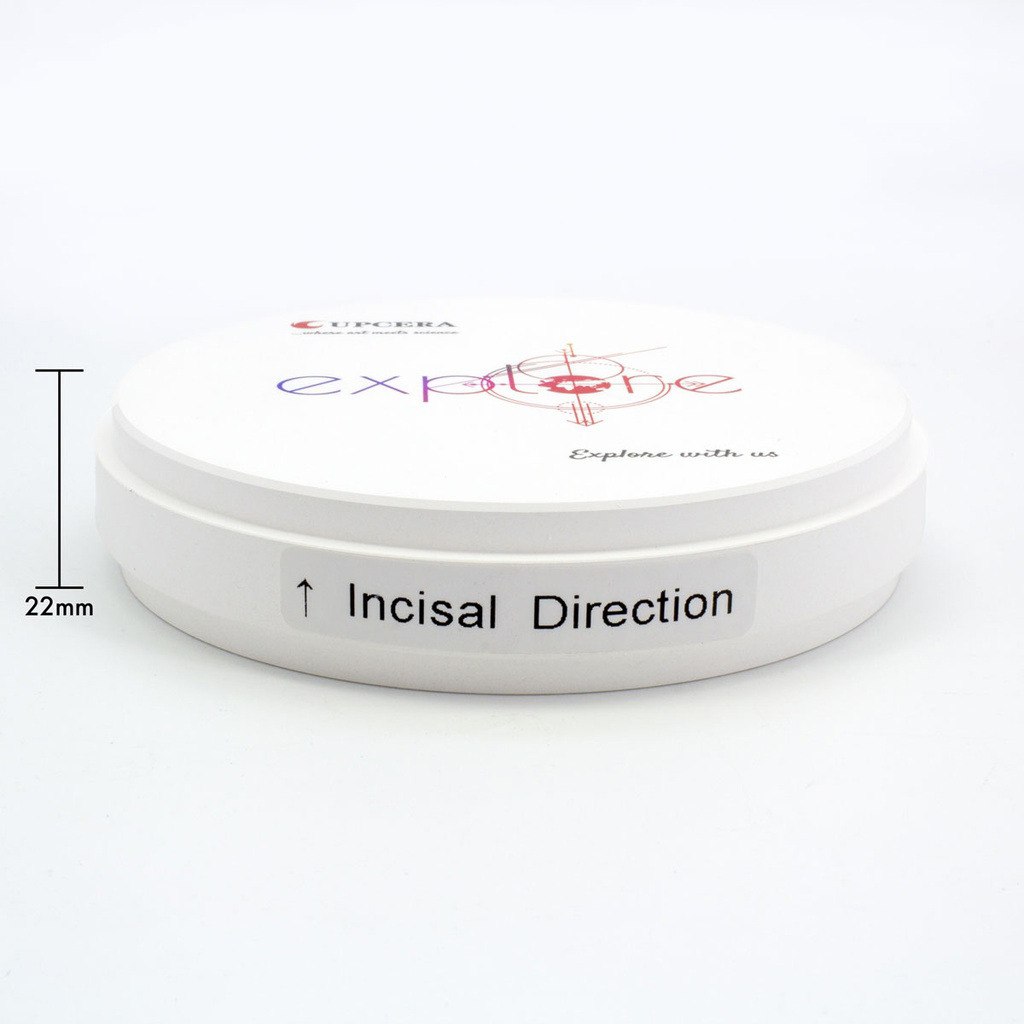 Disco de Zirconio Explore Functional Multi Ultra Translucidez TT 22 mm Upcera