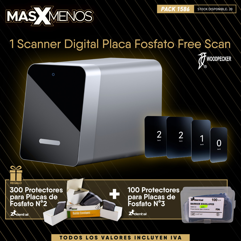1 Scanner Digital Placa Fosfato Free Scan Woodpecker + Regalo