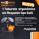 1 Taburete ergonómico sin Respaldo tipo Salli Machtig