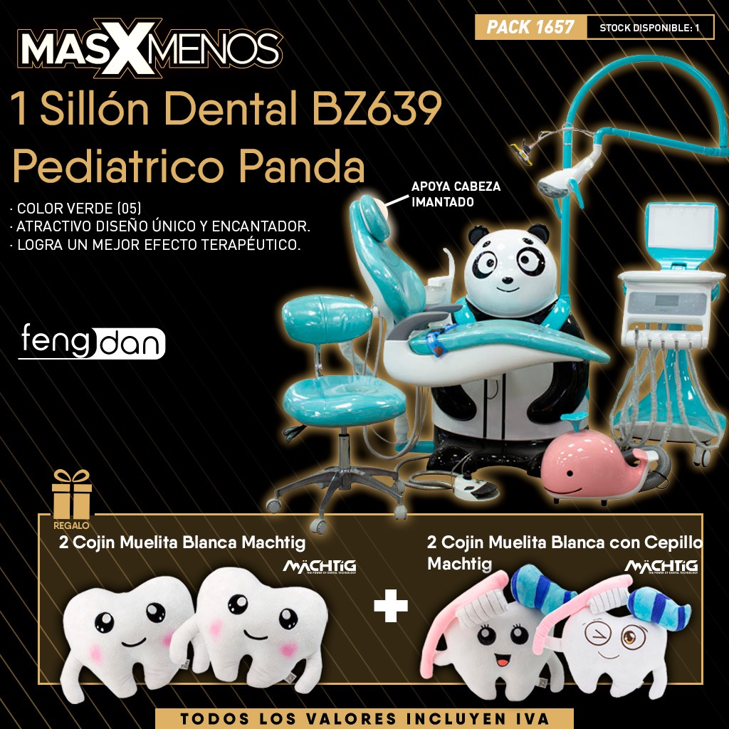 1 Sillón Dental BZ639 Pediátrico Panda Fengdan + Regalo
