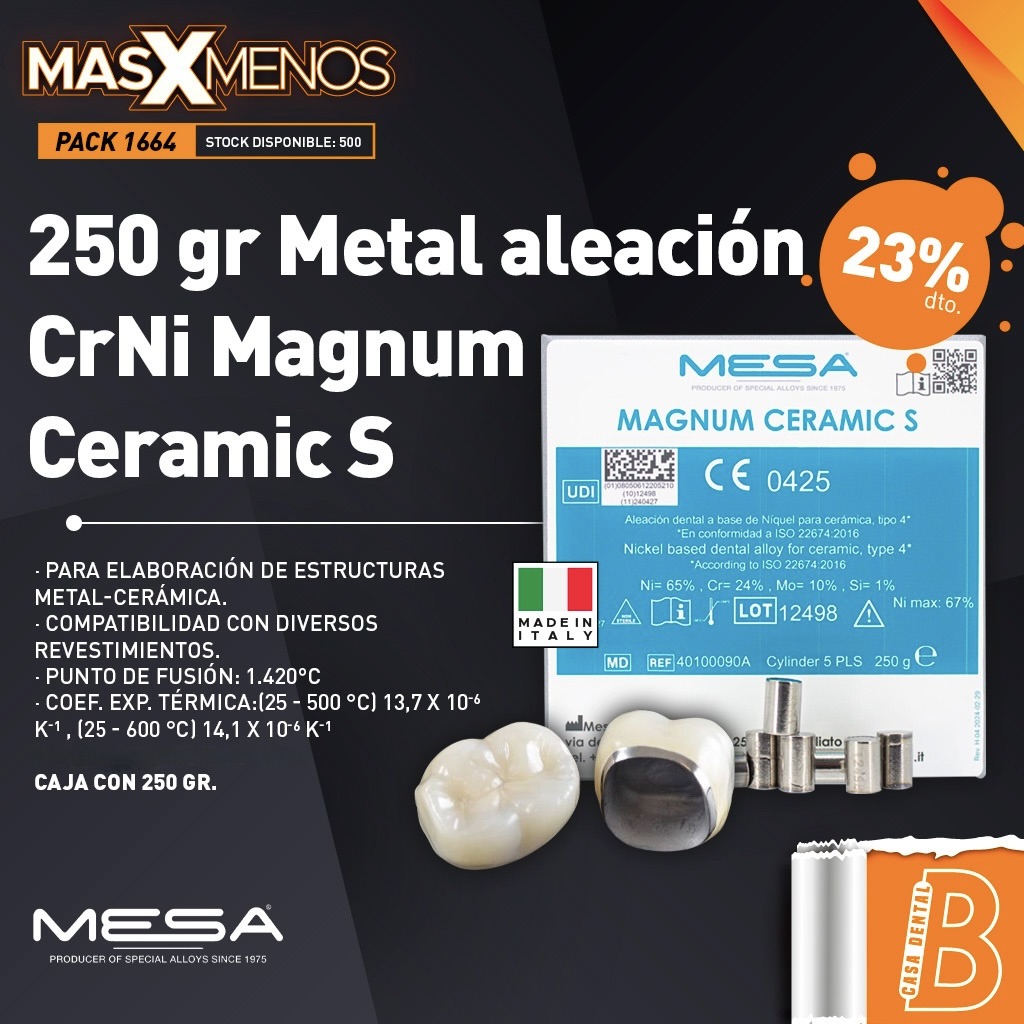 250 gr Metal aleación CrNi Magnum Ceramic S Mesa Italia