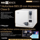 1 Autoclave BES 23 con Impresora Clase B Youjoy + 4 Cajas Bolsas para esterilización autosellantes Machtig