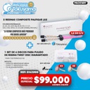 2 Jeringas Resina Composite Palfique LX5 Tokuyama + 1 Set de 6 Discos para pulido de Resina Twist disc diamantado ZT Dental