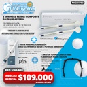 2 Jeringas Resina Composite Palfique Asteria Tokuyama + 1 Pasta para microabrasión Ácido clorhídrico al 6,6% Potenza Abrasione PHS + 1 Arco de Young fibra de carbon Carbon fiber rubber dam frame ZT Dental