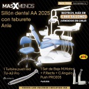 1 Sillón dental AA 2025 con taburete Anle + 1 Set de Baja push PRO205 Machtig + 1 Turbina push led TU-A2 Pro Appledental