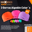 3 Gorras de Algodón Color´s Machtig