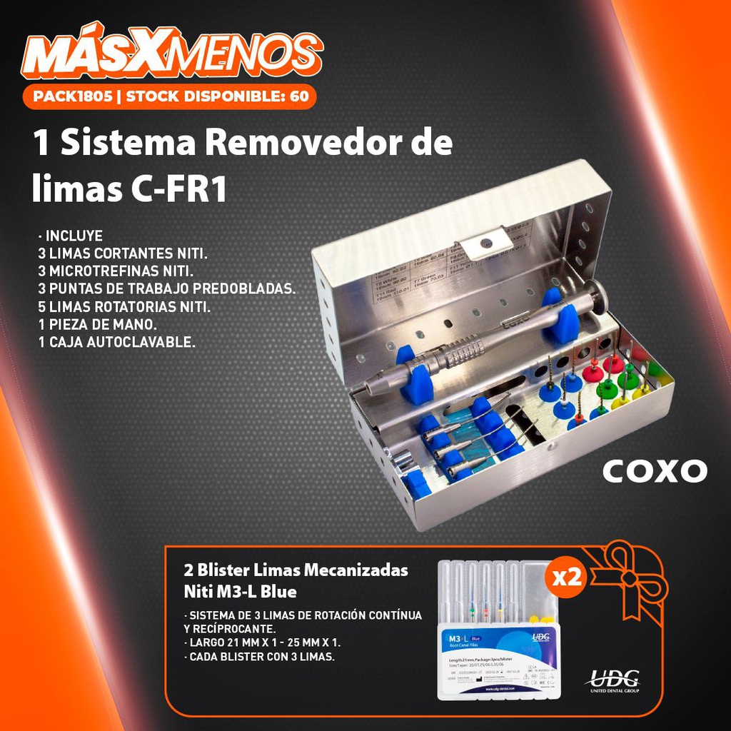 1 Sistema Removedor de limas C-FR1 Coxo + Regalos