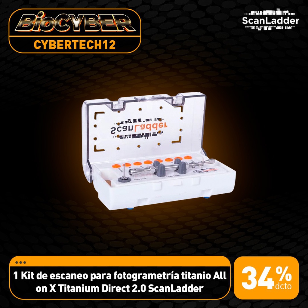1 Kit de escaneo para fotogrametría titanio All on X Titanium Direct 2.0 ScanLadder
