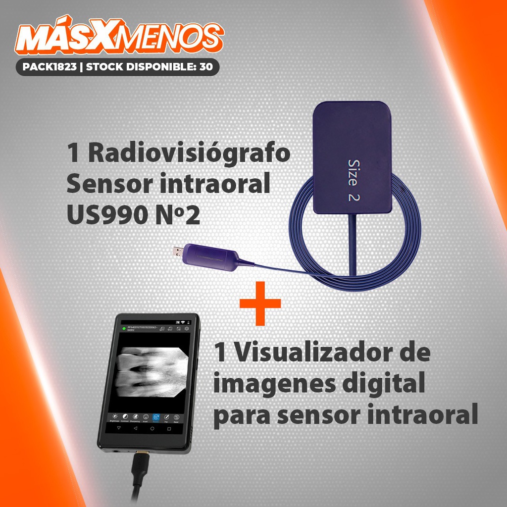 1 Radiovisiógrafo Sensor intraoral US990 N°2 Youjoy + 1 Visualizador de imagenes digital para sensor intraoral Youjoy