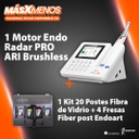 1 Motor Endo Radar PRO ARI Brushless Woodpecker + 1 Kit 20 Postes Fibra de Vidrio + 4 Fresas Fiber post Endoart Incidental
