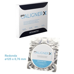 [ORT378176] Placas láminas termoformables para Alineadores PETG Pro-Aligner X redonda 0,76 x 125 mm Orthometric