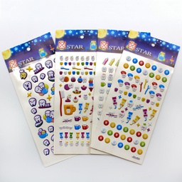 Adhesivos Stickers en relieve Muelita x 1 lámina