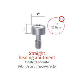Pilar de Cicatrización Recto HE DSP
