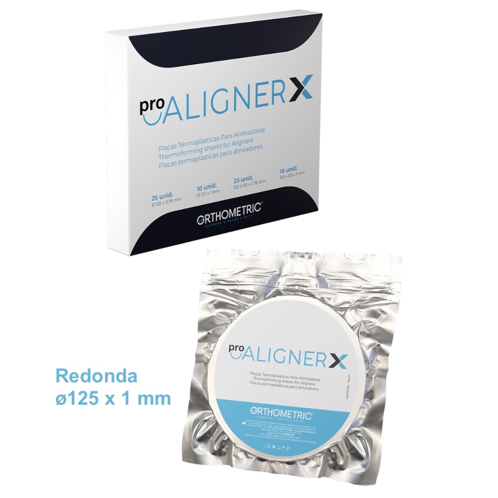 Placas láminas termoformables para Alineadores PETG Pro-Aligner X redonda 1 x 125 mm Orthometric