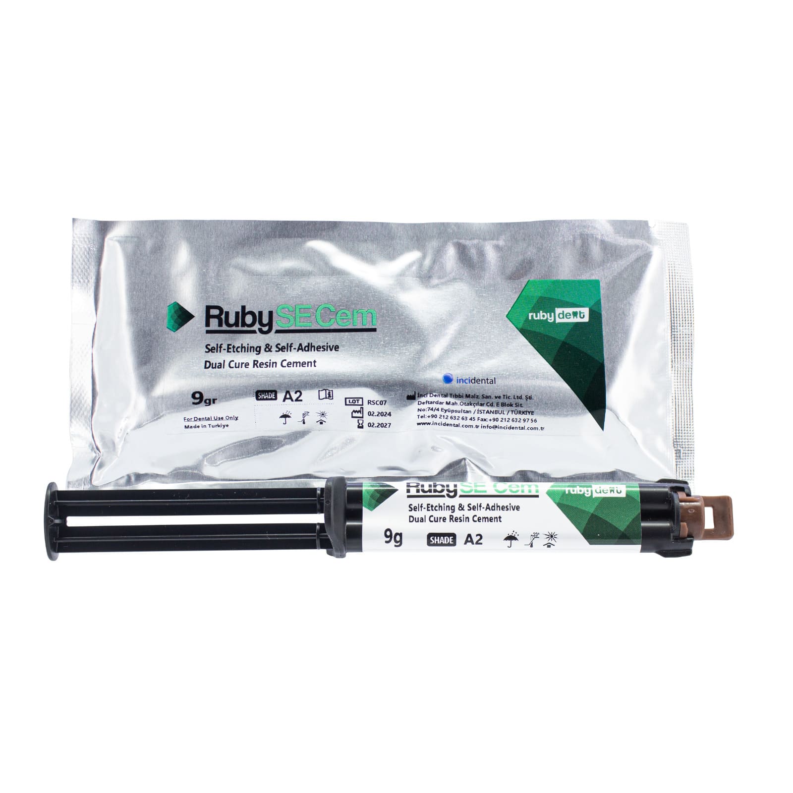 Cemento dual resinoso Autograbado RubySECem Incidental