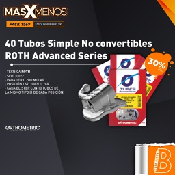 [PACK1569] 40 Tubos Simples No convertibles ROTH Advanced Series Orthometric