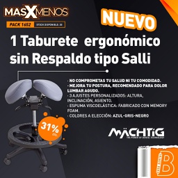 [PACK1652] 1 Taburete ergonómico sin Respaldo tipo Salli Machtig