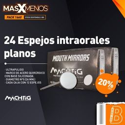 [PACK1660] 24 Espejos intraorales planos N°5 Machtig