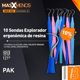 [PACK1663] 10 Sondas Explorador de resina PAK