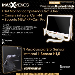 [PACK1665] 1 Set Monitor computador Cam-One, Cámara intraoral Cam-M, Soporte M5W KP-Cam Pro + 1 Radiovisiógrafo Sensor intraoral i-Sensor H1,5 Woodpecker