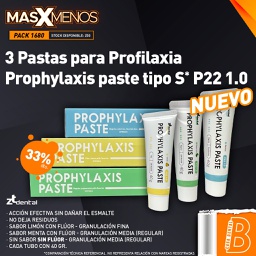 [PACK1680] 3 Pastas para Profilaxia Prophylaxis paste tipo S P22 1.0 ZT dental
