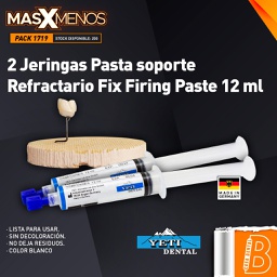 [PACK1719] 2 Jeringas Pasta soporte Refractario Fix Firing Paste 12 ml Yeti dental